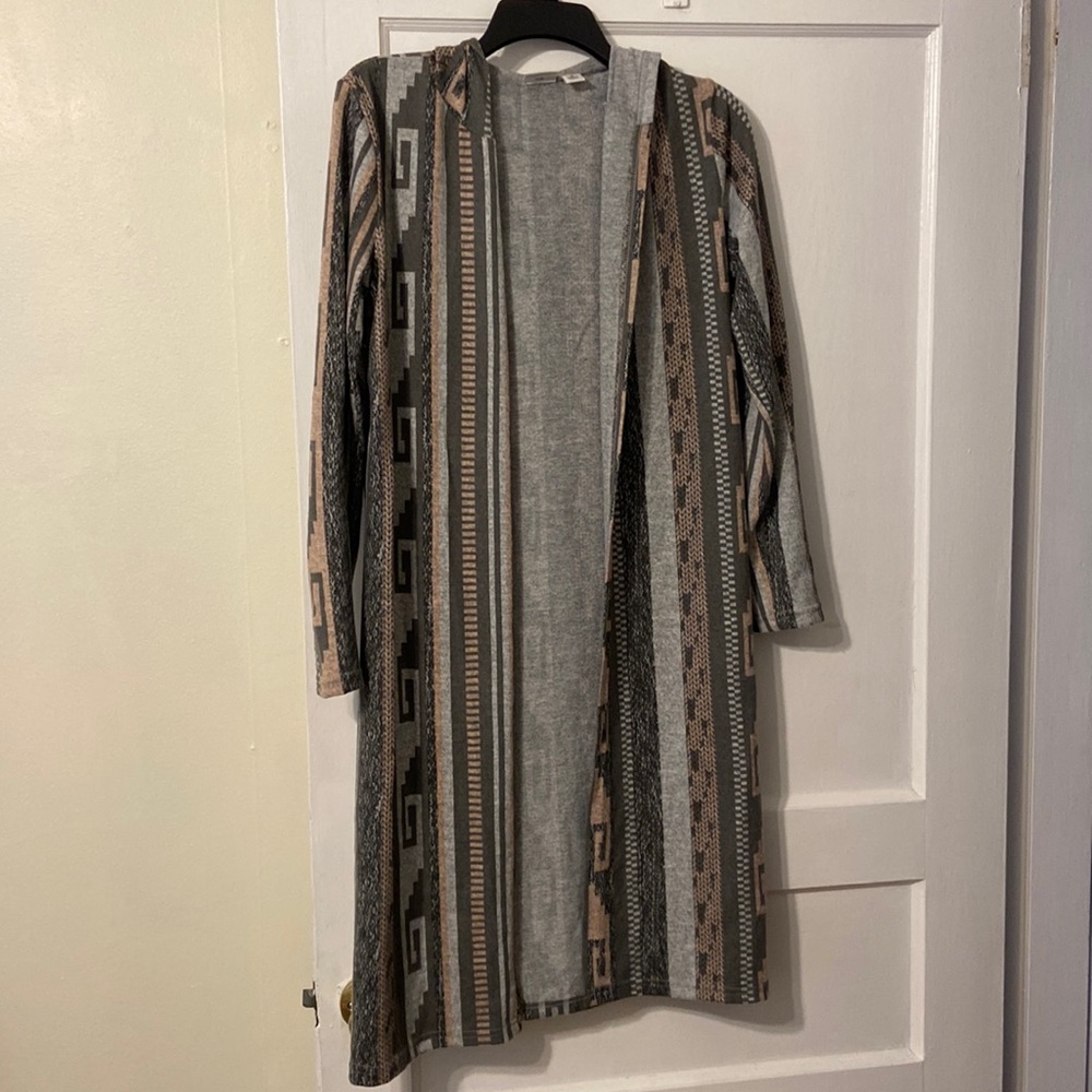 Cato Long Cardigan with Hood